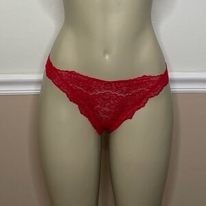 Victoria's Secret Dream Angels Red Corded Thong Panty